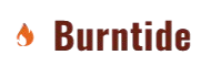 Official logo of the Burntide dietary supplement brand in orange and brown tones