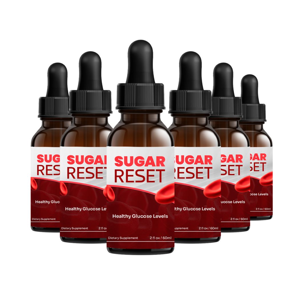 Multiple bottles of Sugar Reset dietary supplement packaged for multi-month supply